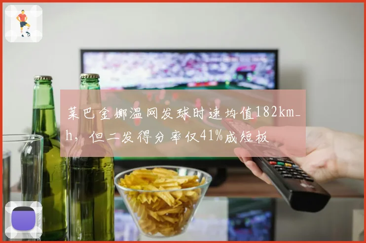 莱巴金娜温网发球时速均值182km_h,但二发得分率仅41%成短板